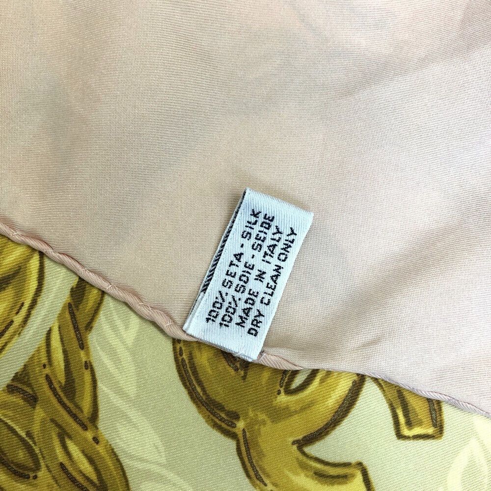CHANEL CC Logo Pink 100% Silk Jewelry Print Scarf - Picture 7 of 12